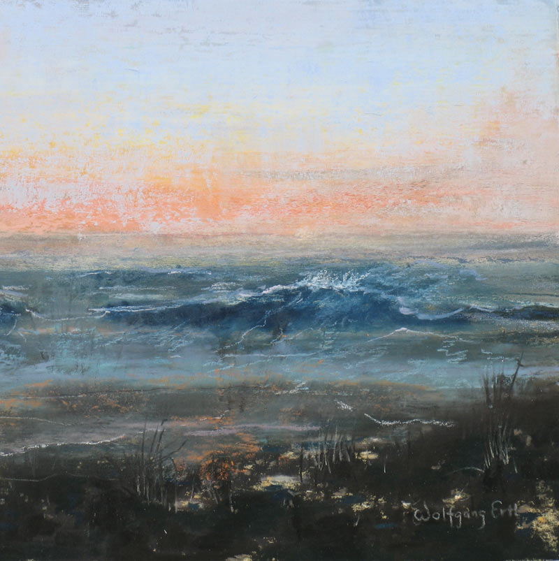 Treasure Island Sunset 2, Pastel, 8" x 8" (2014)